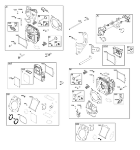 Cylinder Head Group Diagram and Parts List for 61A777-0103-J1  Briggs and Stratton Engine